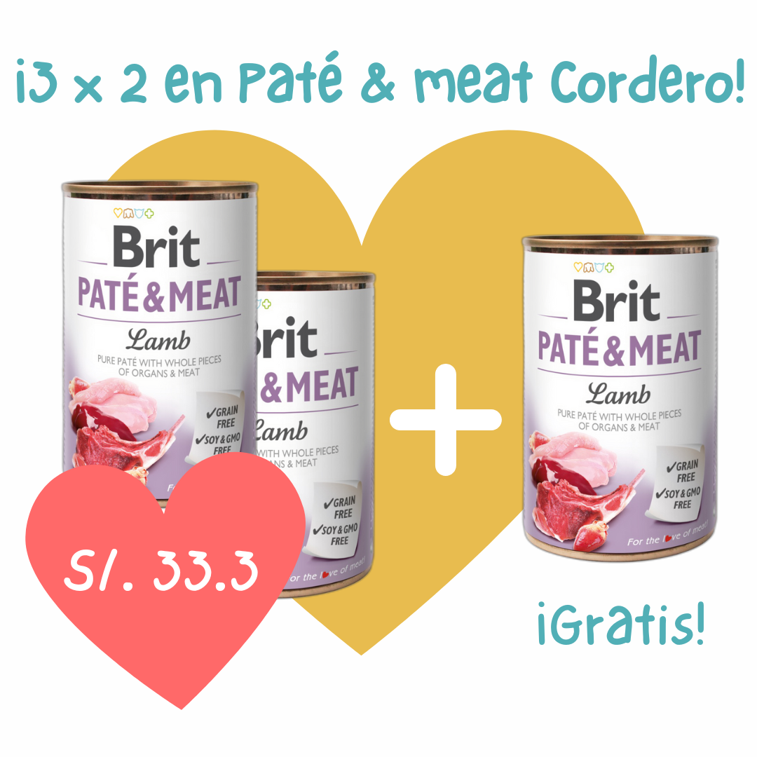 3 x 2 Brit Care Paté & Meat Cordero 400 gr