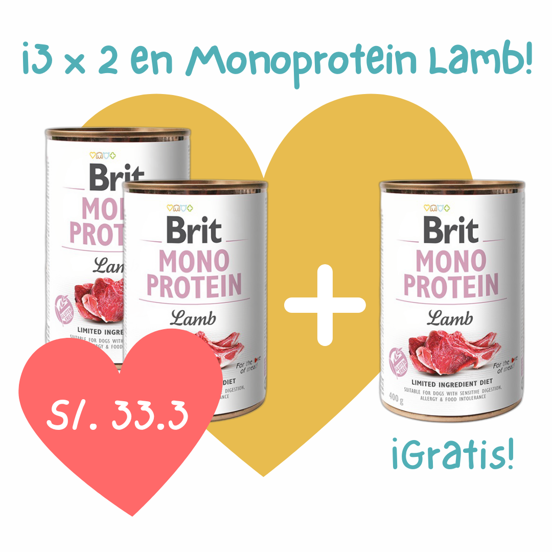 3 x 2 Brit Care Monoprotein Lamb 400 gr