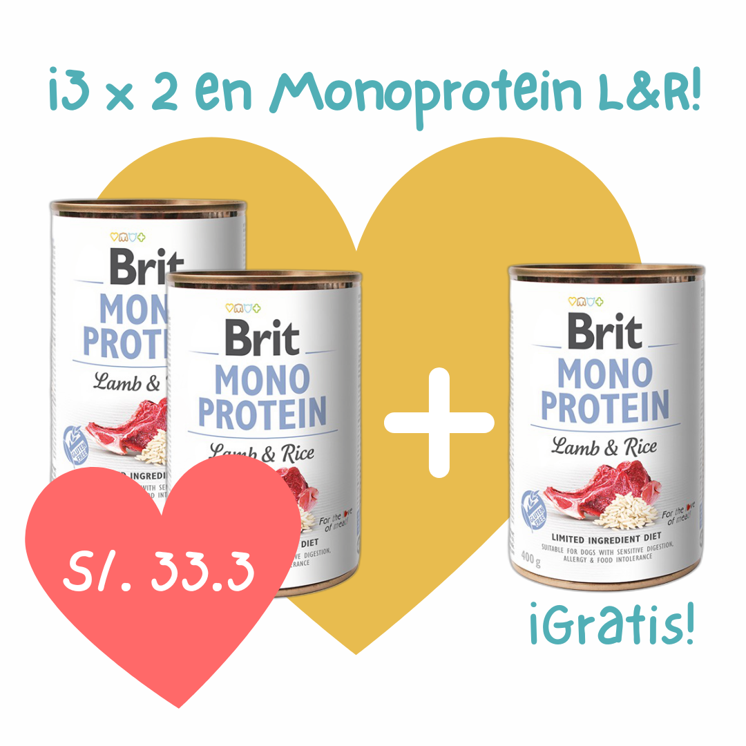 3 x 2 Brit Care Monoprotein Lamb & Rice 400 gr