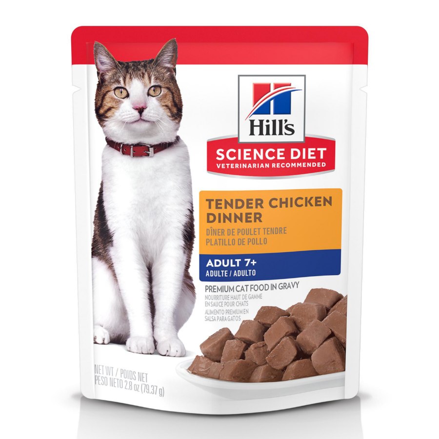 Hills SD FELINE ADULT 7+ TENDER CHICKEN DINNER