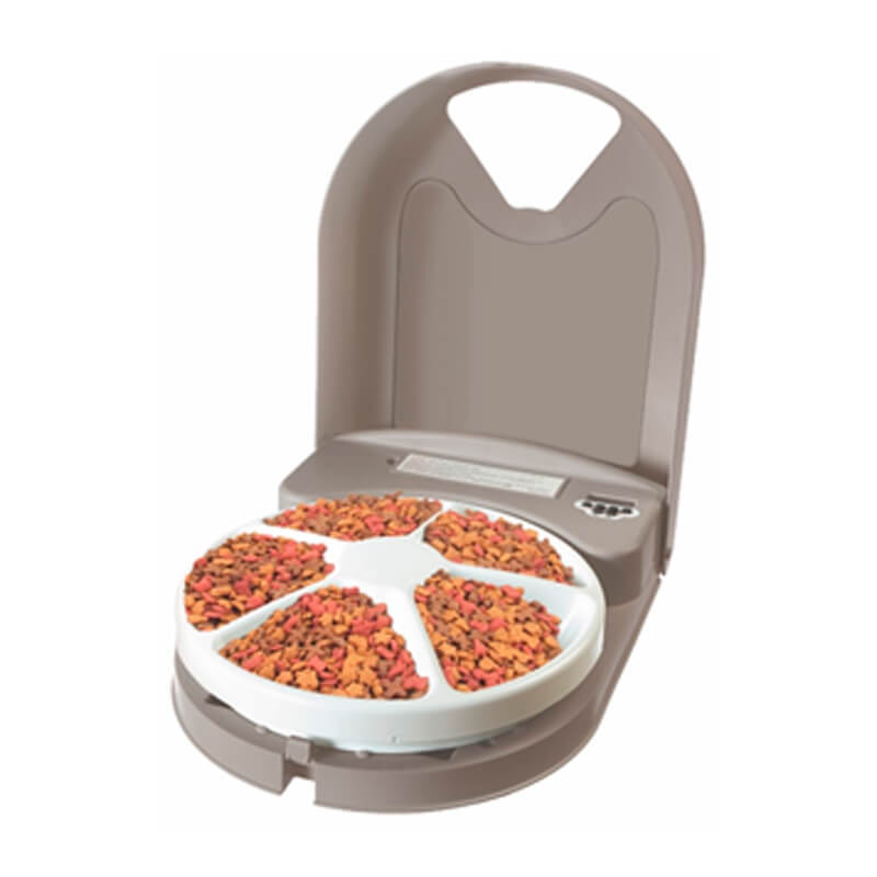 Alimentador con temporizador para 5 comidas
