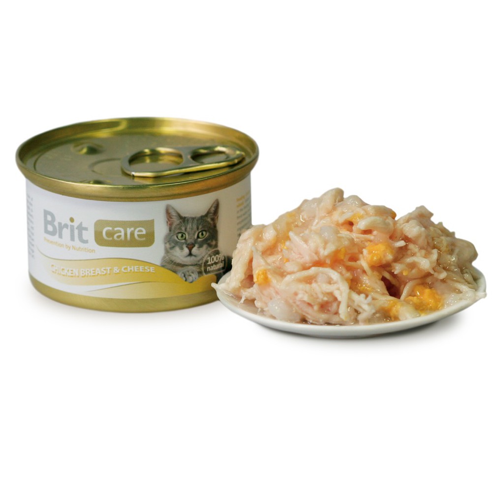 BRIT CARE CAT CHICKEN BREAST & CHEESE lata