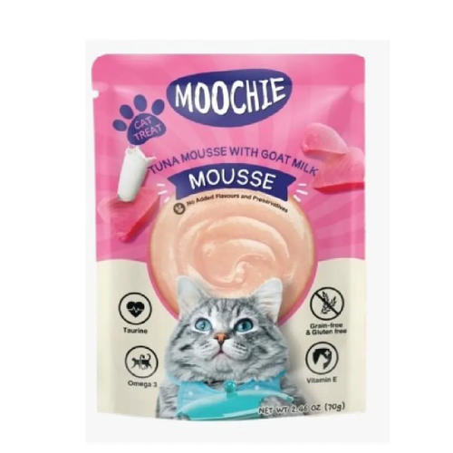Moochie Cat Mouse Pouch Tuna Mousse With Goat Milk 70 Gr