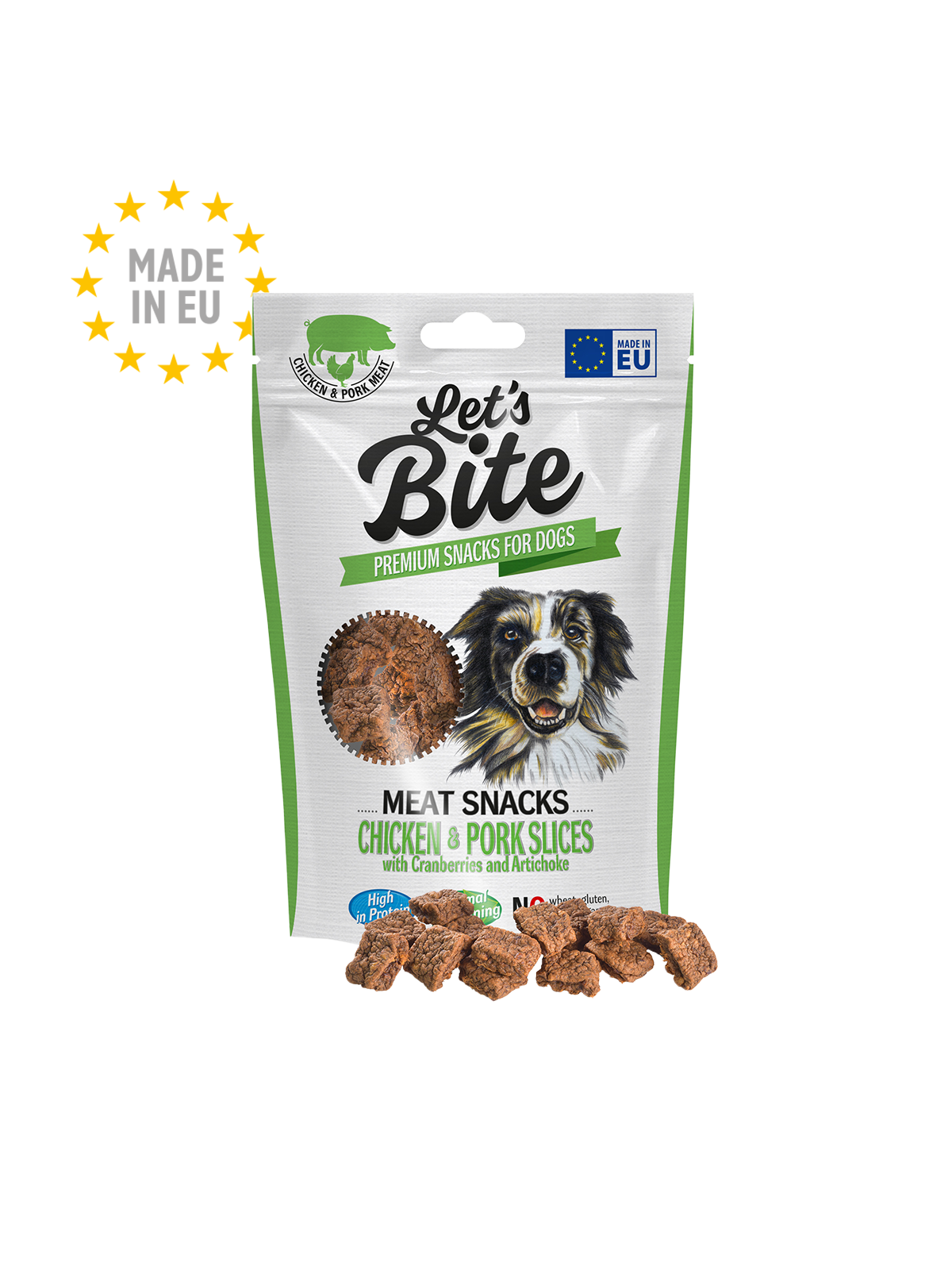 Brit Lets bite meat snacks chicken & pork slices 80 g