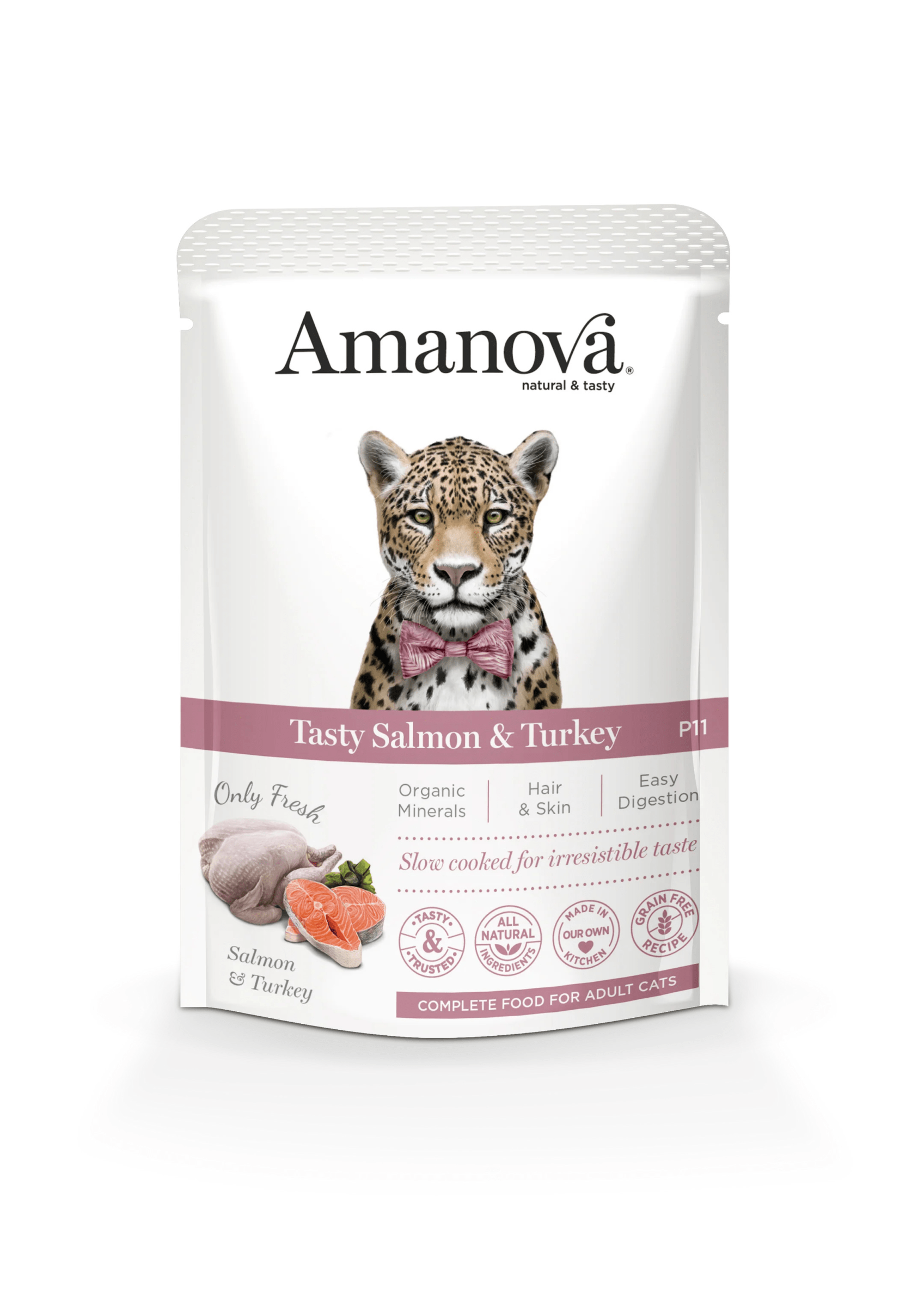 Amanova Tasty Salmon & Turkey 85 gr