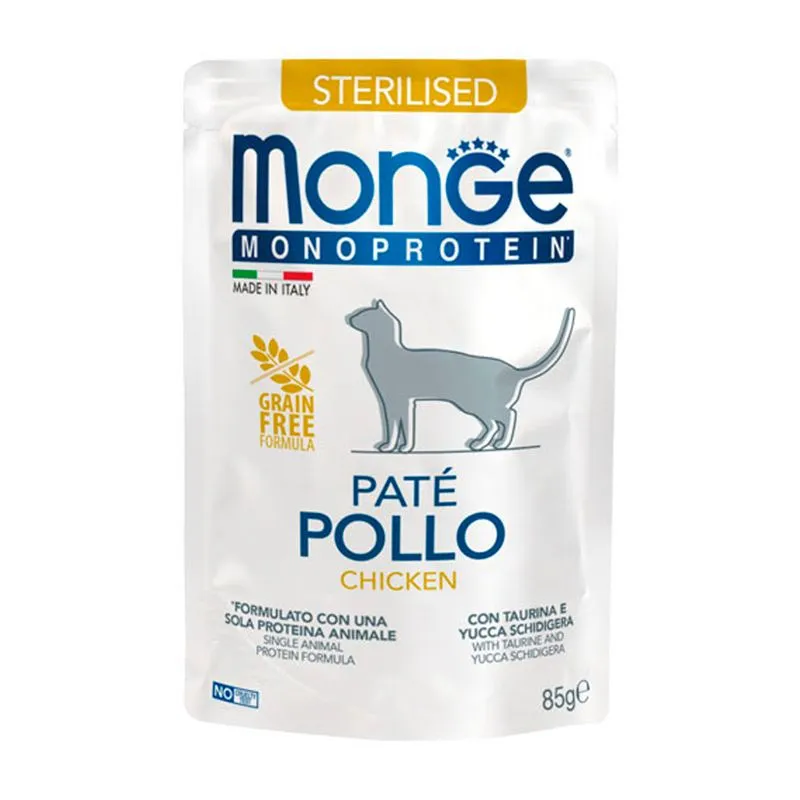 Monge Feline Adult Monoprotein Sterilized pollo 85 gr